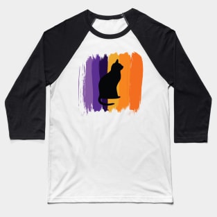 Black cat silhouette Baseball T-Shirt